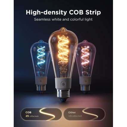 Govee - Set 2xLED RGBWW dimmbares Leuchtmittel Smart MATTER ST64 E27/5W/230V 2700-6500K Wi-Fi