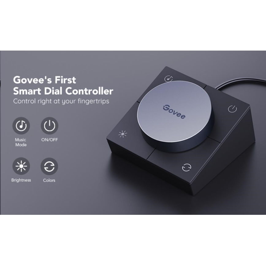 Govee - SET 2x Smart Gaming Wi-Fi LED RGBIC Panels + Smart Dual schwarz + Fernbedienung