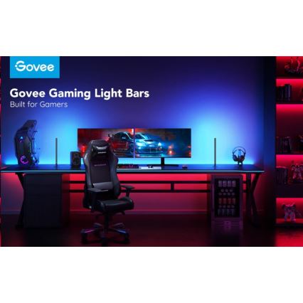 Govee - SET 2x Smart Gaming Wi-Fi LED RGBIC Panels + Smart Dual + Fernbedienung