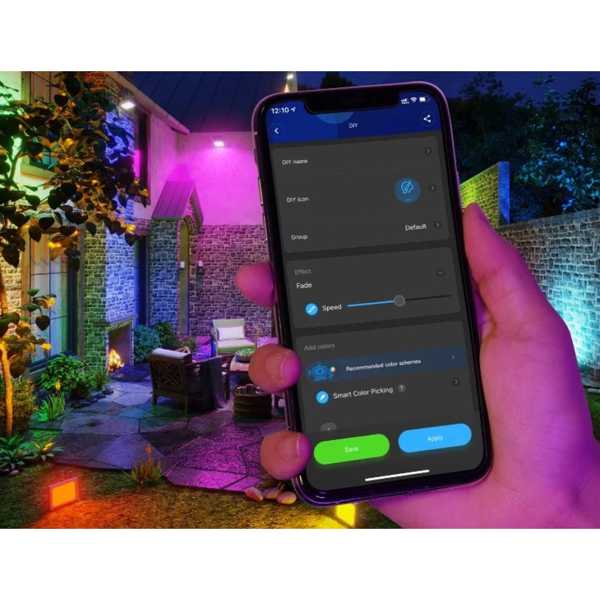 Govee - SET 4x Flutlichter für den Außenbereich SMART LED Leuchten Wi-Fi IP66