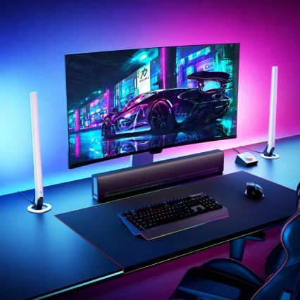Govee - 2er-Set Smart Gaming Wi-Fi LED RGBIC Panely + Smart Dual weiß + Fernbedienung