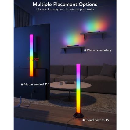 Govee - SMART LED RGBIC Panel 38cm für TV 43-75 - 2er-Pack Wi-Fi