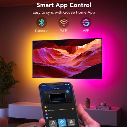 Govee - Smarte LED-Hintergrundbeleuchtung für TV 55-65 RGBIC Wi-Fi