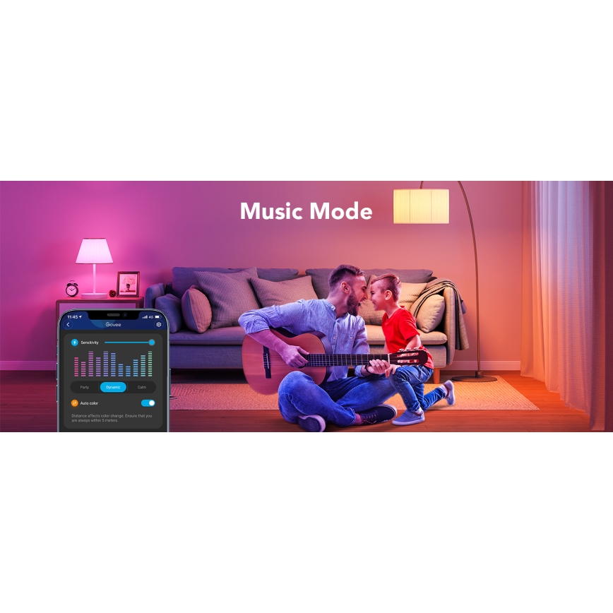 Govee - LED RGBWW dimmbares Leuchtmittel Smart MATTER E27/9W/230V 2700-6500K Wi-Fi