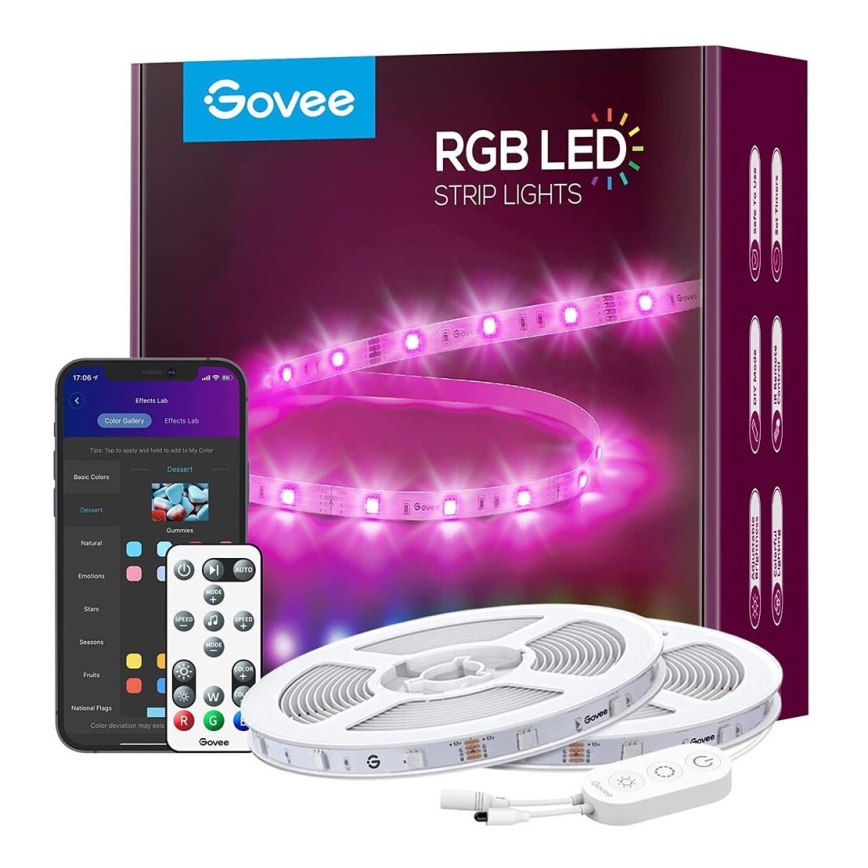 Govee - Wi-Fi RGB Smart-LED-Streifen 15m + Fernbedienung