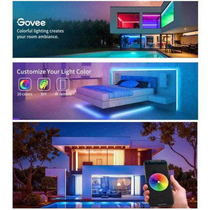 Govee - Wi-Fi RGB Smart-LED-Streifen 15m + Fernbedienung