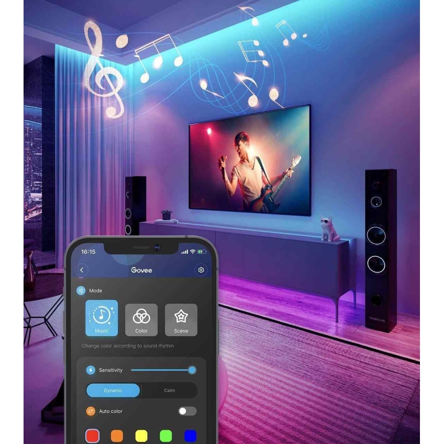 Govee - Wi-Fi RGB Smart-LED-Streifen 15m + Fernbedienung