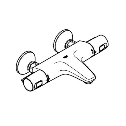 GROHE 1022162432 - Thermostat-Badewannenarmatur PRECISION TREND DN 15, schwarz