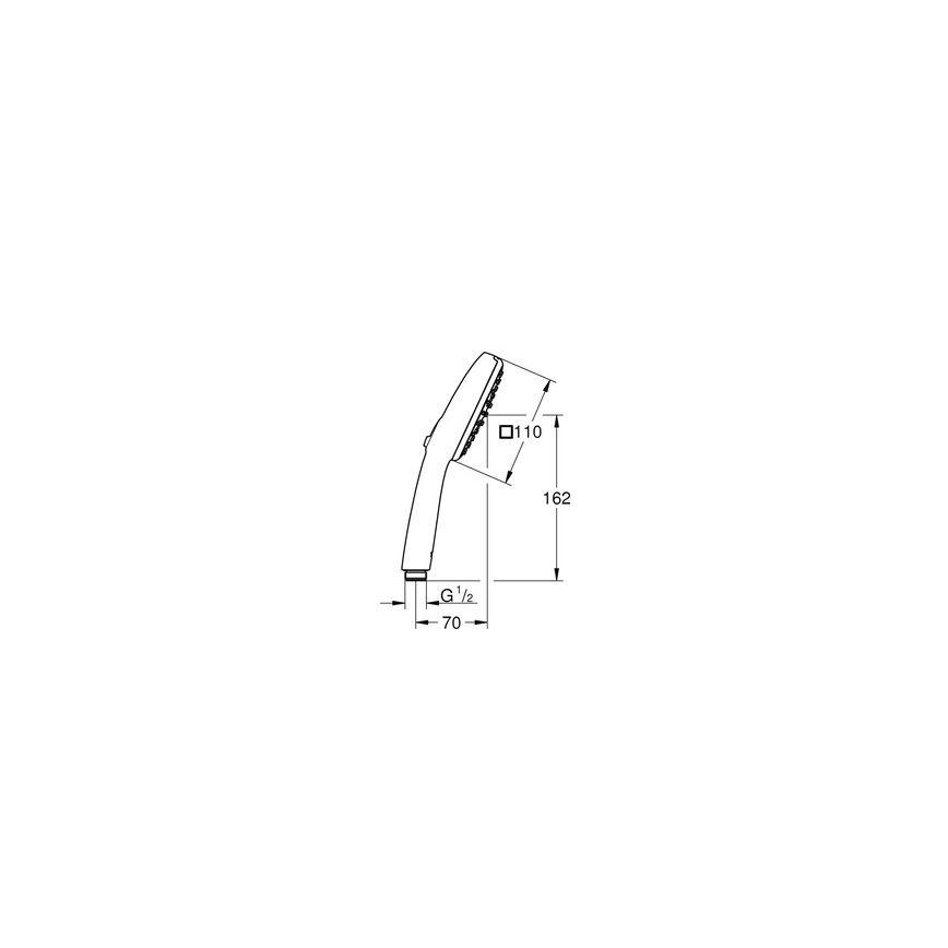GROHE 1053162431 - Handbrause VITALIO COMFORT 110 600 mm schwarz
