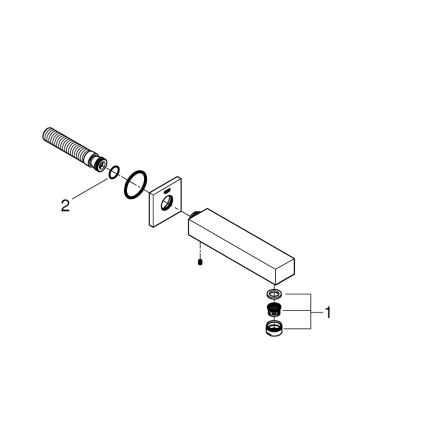 GROHE 13303000 - Wannenablauf EUROCUBE 170 mm glänzender Chrom