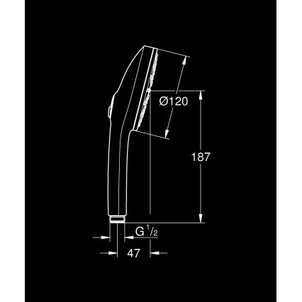 GROHE 1348642430 - Handbrause VITALIO JOY+ 120 mm schwarz