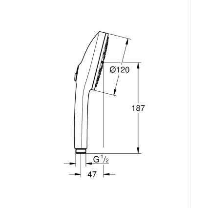 GROHE 134864GN00 - Handbrause VITALIO JOY+ 120 mm gold