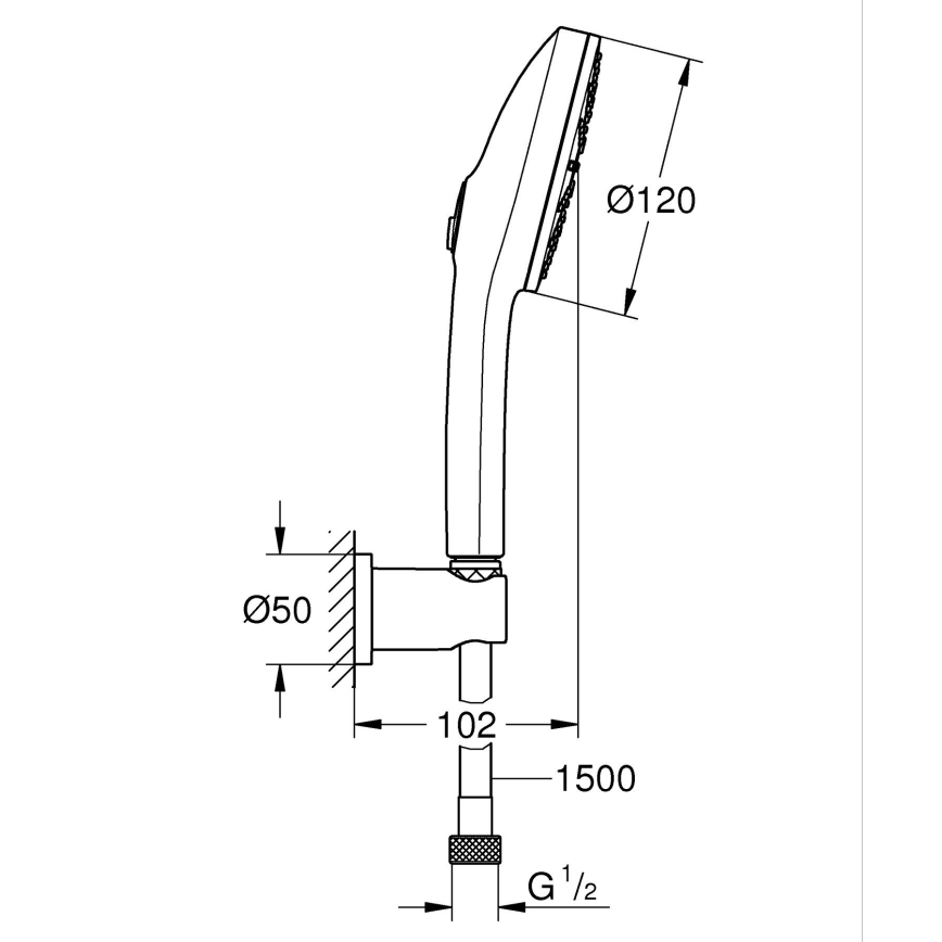GROHE 134865GN00 - Duschset VITALIO JOY+ 120 mm Gold