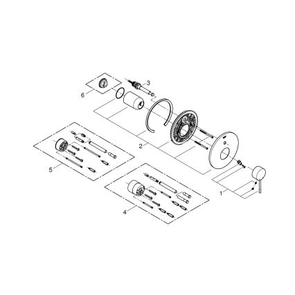 GROHE 19285001 - Wannenarmatur zur Unterputzmontage ESSENCE, glänzender Chrom