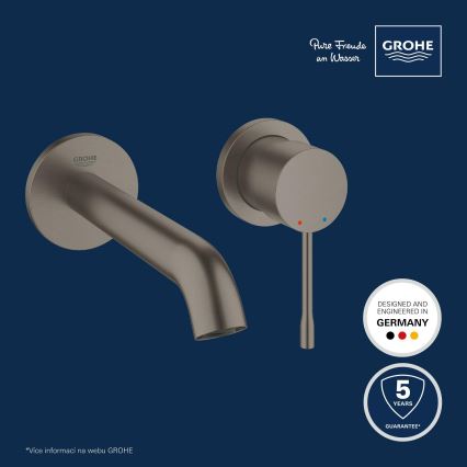 GROHE 19408AL1 - Waschtischarmatur ESSENCE 183 mm Graphit