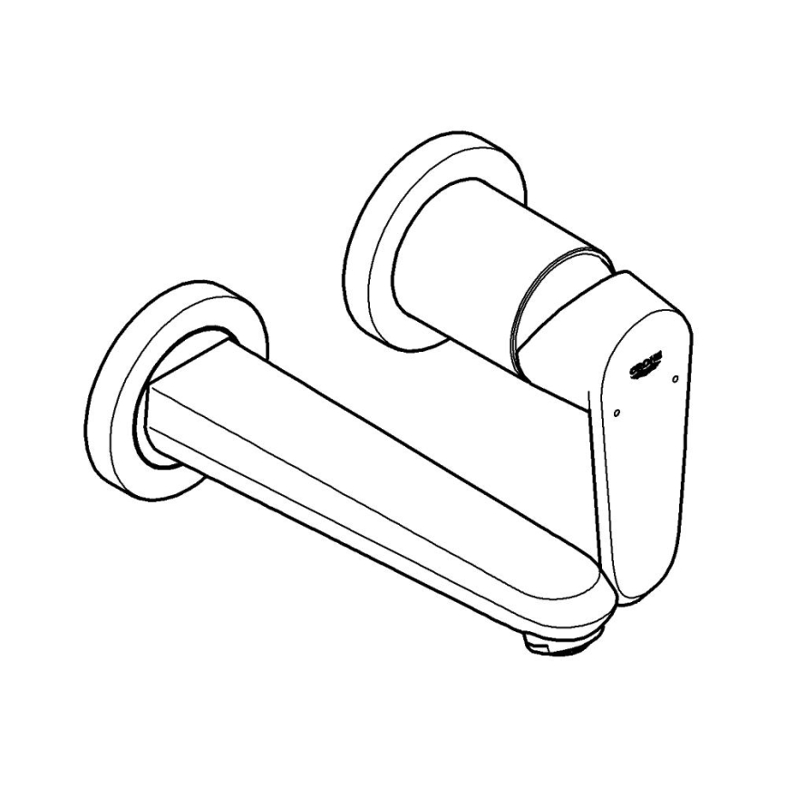 GROHE 19573002 - 2-Loch-Waschtischarmatur EURODISC COSMOPOLITAN 11 x 17 cm Chrom