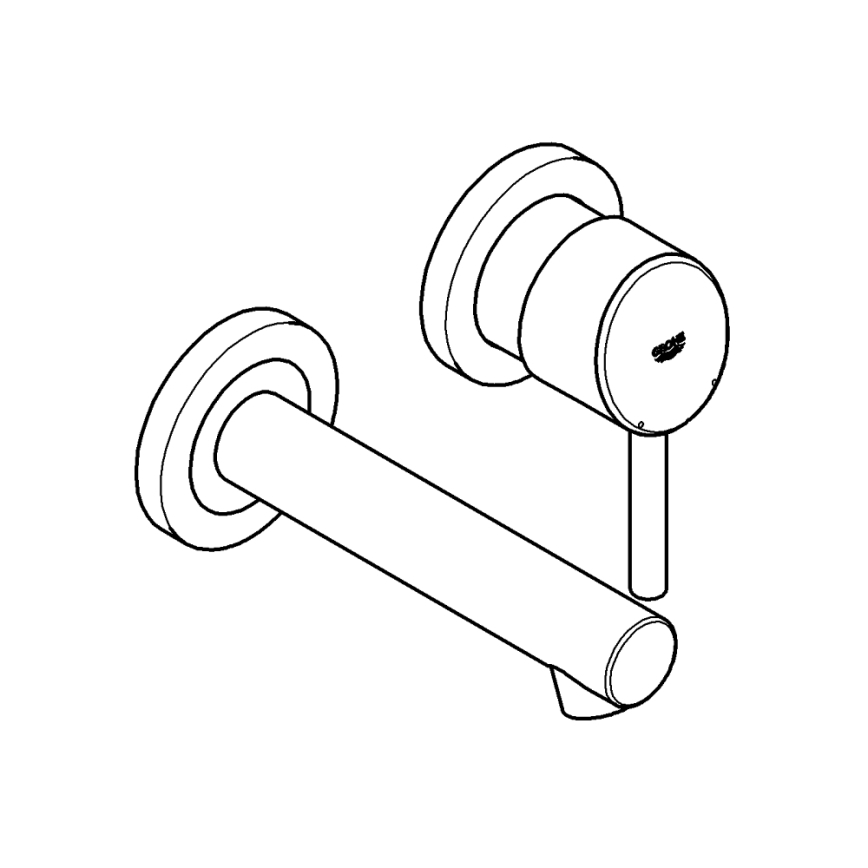 GROHE 19575001 - Waschtisch-Zweiloch-Armatur CONCETTO 147 mm glänzender Chrom