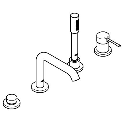 GROHE 19578DL1 - Wannen-4-Loch-Kombination ESSENCE kupferfarben