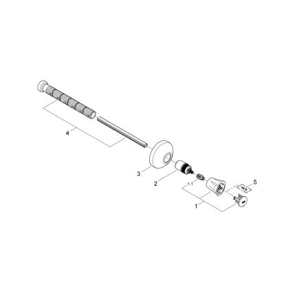 GROHE 19806001 - Oberteil für Unterputzventil COSTA L 20-200 mm glänzender Chrom