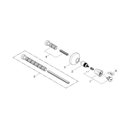 GROHE 19808001 - Bedienteil für Unterputzventil COSTA L, glänzender Chrom