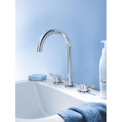 GROHE 20216001 - 3-Loch-Waschtischarmatur CONCETTO DN 15, Größe L, Chrom