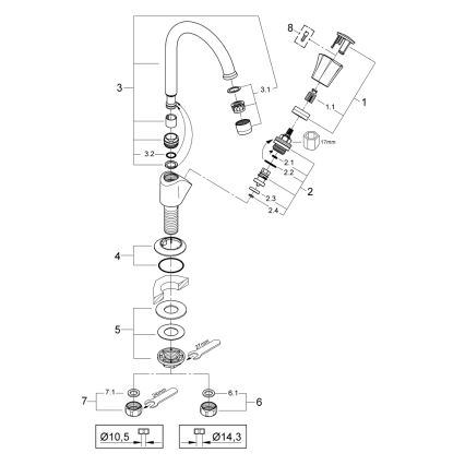 GROHE 20393001 - Standventil COSTA L DN 15, glänzender Chrom