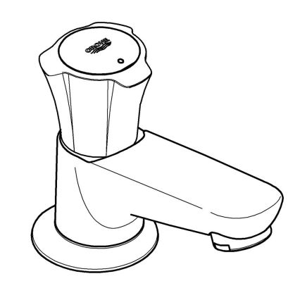 GROHE 20404001 - Standventil COSTA L DN 15, hochglanzverchromt