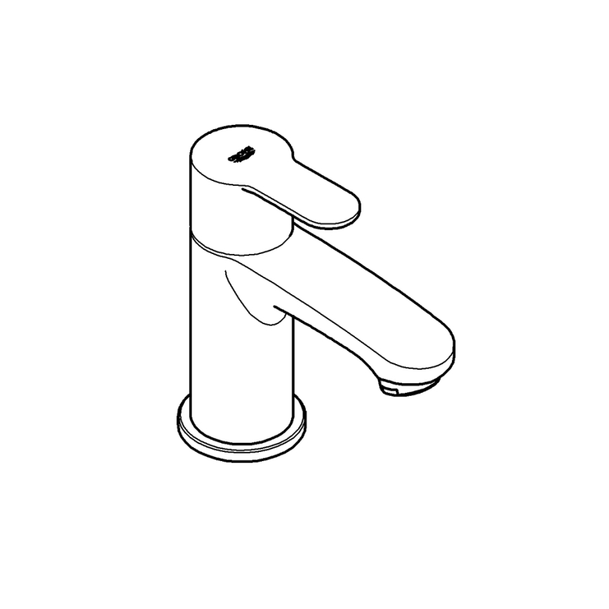 GROHE 23039002 - Einhebelmischer EUROSTYLE COSMOPOLITAN Größe XS, Chrom