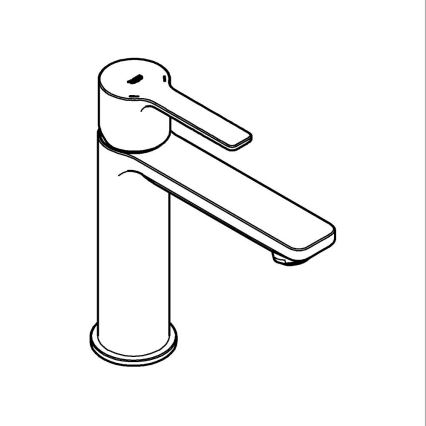 GROHE 23106AL1 - Waschtischarmatur LINEARE, Größe S, Graphit