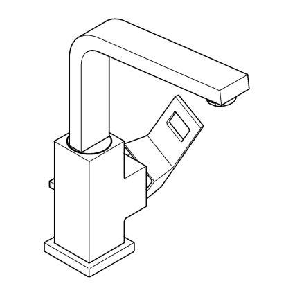 GROHE 23135AL0 - Waschtischarmatur EUROCUBE, Größe L, Graphit