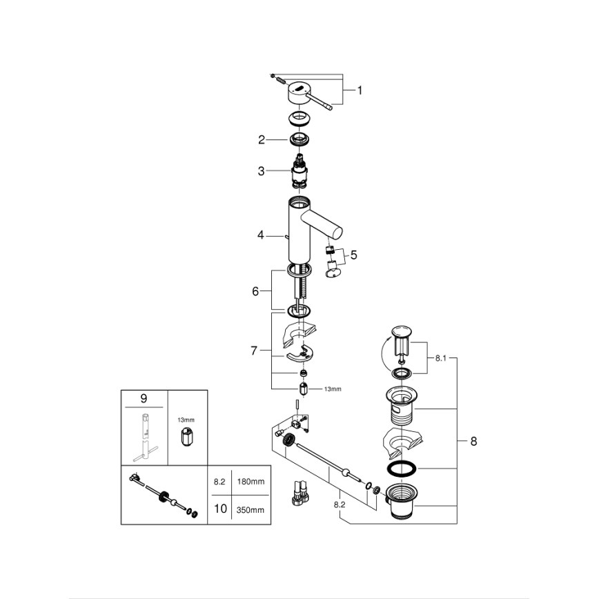 GROHE 23379001 - Waschtischarmatur ESSENCE glänzender Chrom