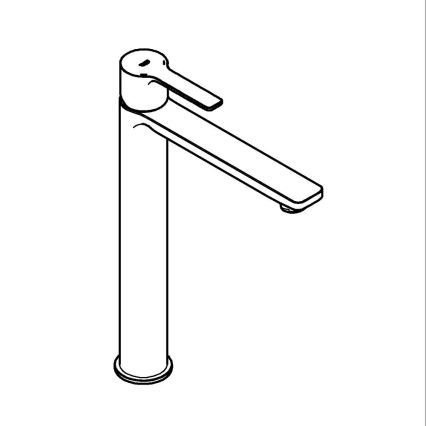 GROHE 23405DC1 - Waschtischarmatur LINEARE DN 15 Edelstahl