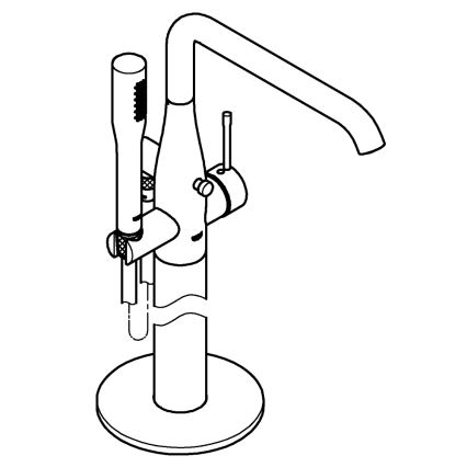 GROHE 23491001 - Badewannenarmatur ESSENCE 277 mm glänzender Chrom