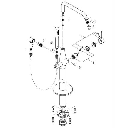 GROHE 23491GN1 - Wannenarmatur ESSENCE 277 mm, Gold