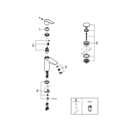 GROHE 235752432 - Waschtischarmatur START 192 mm schwarz