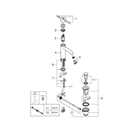 GROHE 23589GL1 - Waschtischarmatur ESSENCE DN 15, goldfarben