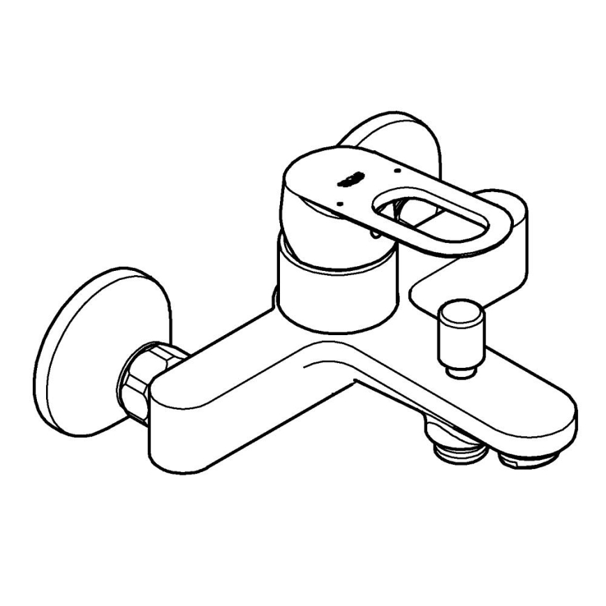 GROHE 23603000 - Wannenarmatur BAULOOP DN 15, glänzender Chrom