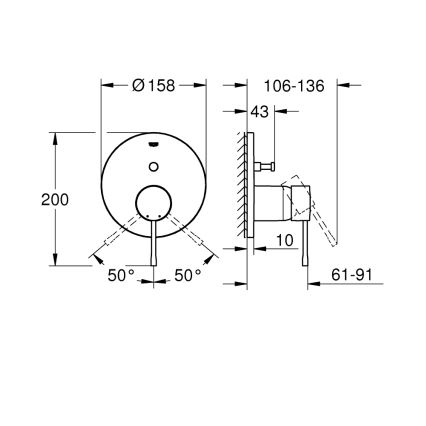 GROHE 24058AL1 - ESSENCE Einhand-Waschtischbatterie Graphit