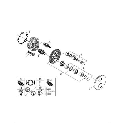 GROHE 24075000 - GROHTHERM Thermostatarmatur, glänzender Chrom