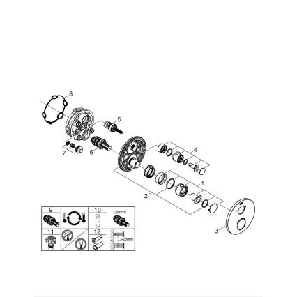GROHE 24076000 - GROHTHERM Thermostat-Duscharmatur, Hochglanz-Chrom