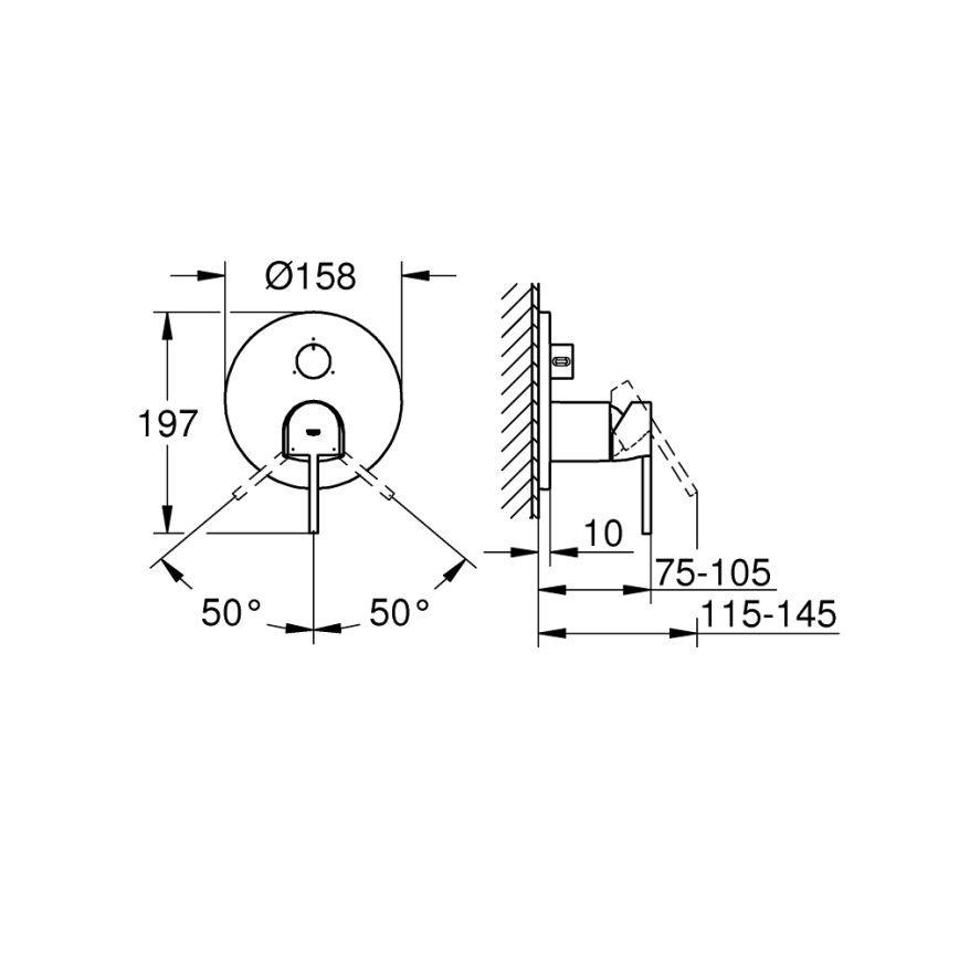 GROHE 24093003 - Armatur PLUS, glänzender Chrom