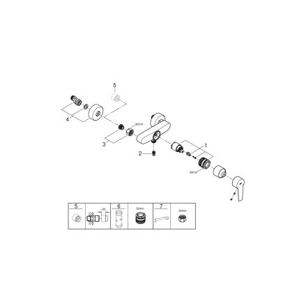 GROHE 24208002 - START Aufputz-Duscharmatur DN 15, glänzender Chrom