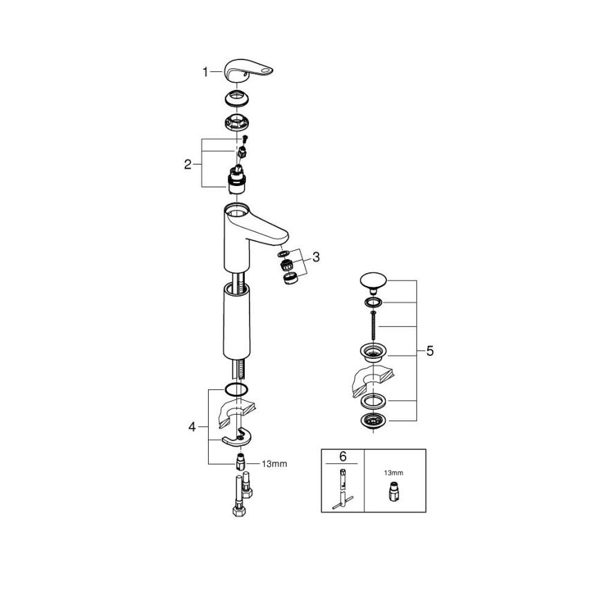 GROHE 24331001 - Waschtischarmatur SWIFT 319 mm, glänzender Chrom