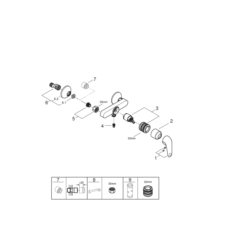 GROHE 24333001 - Duscharmatur SWIFT DN 15 glänzender Chrom