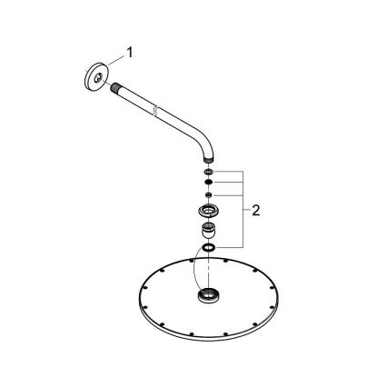 GROHE 26066DC0 - Kopfbrause RAINSHOWER COSMOPOLITAN 310/380 mm, Edelstahl