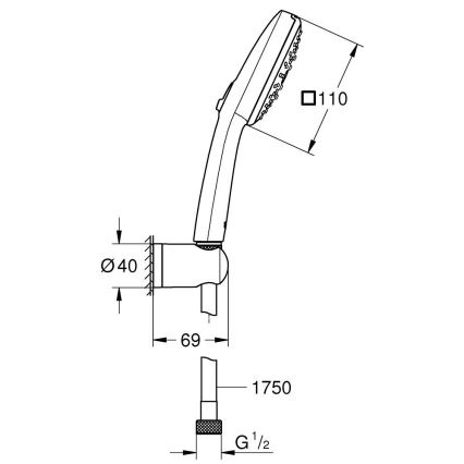 GROHE 26176001 - Duschset VITALIO COMFORT 110 110 mm glänzender Chrom