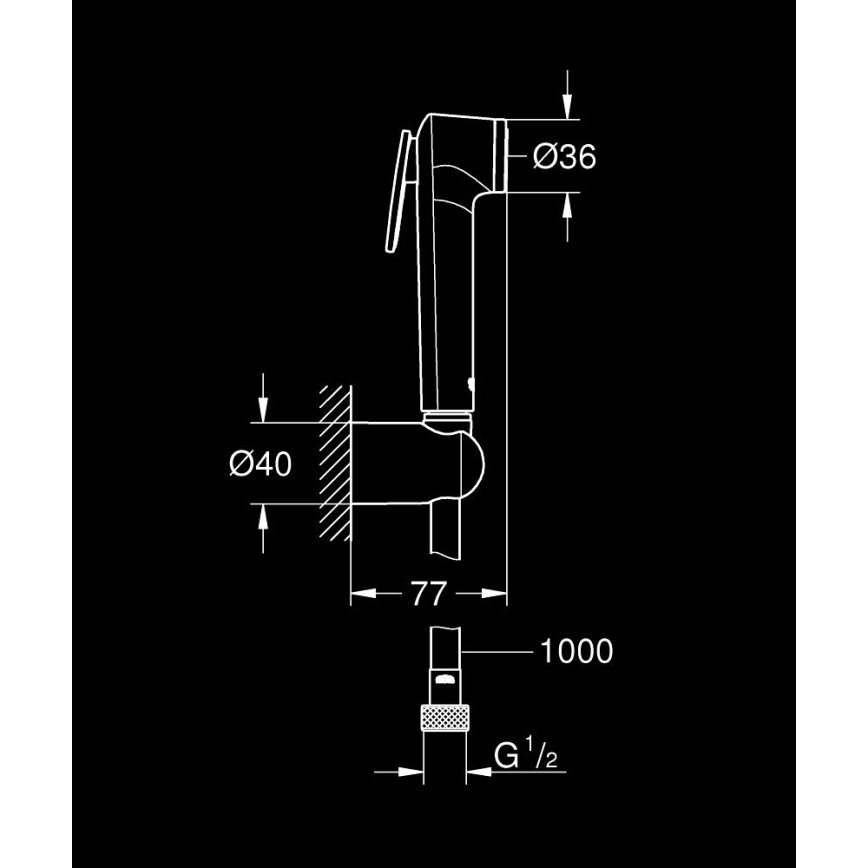 GROHE 26352000 - Handbrause TEMPESTA-F TRIGGER SPRAY 30 36 mm, glänzend verchromt