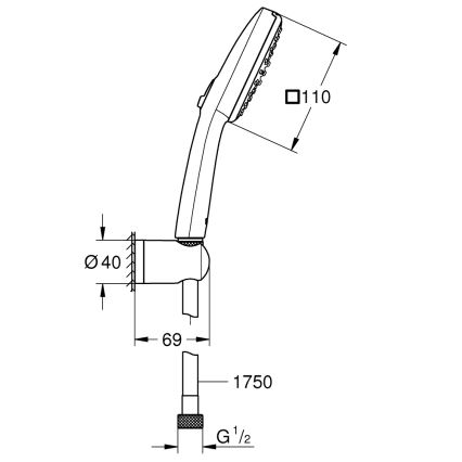 GROHE 26399001 - Duschset VITALIO COMFORT 110 glänzender Chrom
