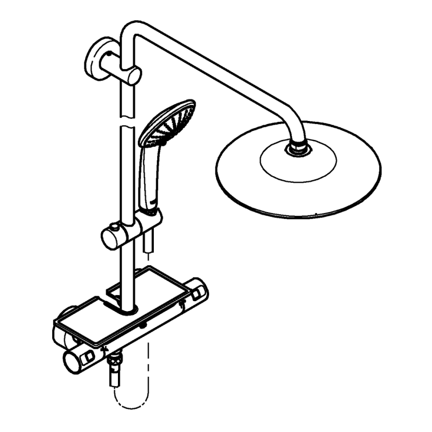 GROHE 26403001 - Duschsystem VITALIO JOY 260 450 mm Chrom glänzend
