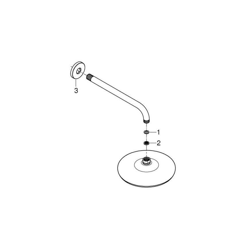 GROHE 26412000 - Kopfbrause TEMPESTA 210, 286 mm, glänzend verchromt